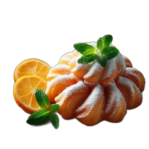 food, crown, hat, hair, 3d render, photorealistic, appetizing, dessert transparent PNG cut-out