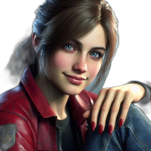 jacket, face, photorealistic, concept art, fantasy art, comic book art, red, urban transparent PNG cut-out