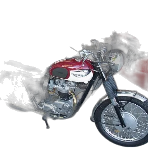 photorealistic, 3d render, concept art, fantasy art, classic, triumph, motorcycle, parked transparent PNG cut-out