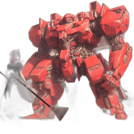 robot, weapon, dragon, sword, concept art, 3d render, fantasy art, watercolor transparent PNG cut-out