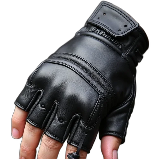 jacket, cyberpunk, 3d render, photorealistic, leather, gloves, driving, bicycle transparent PNG cut-out