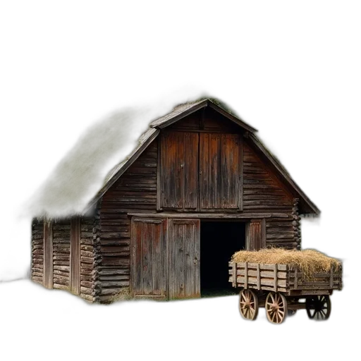 building, car, furniture, concept art, 3d render, photorealistic, watercolor, snow transparent PNG cut-out