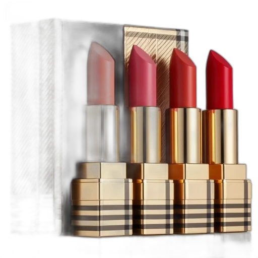 red, earth tones, collection, four, luxury, lipsticks, brand, burberry transparent PNG cut-out