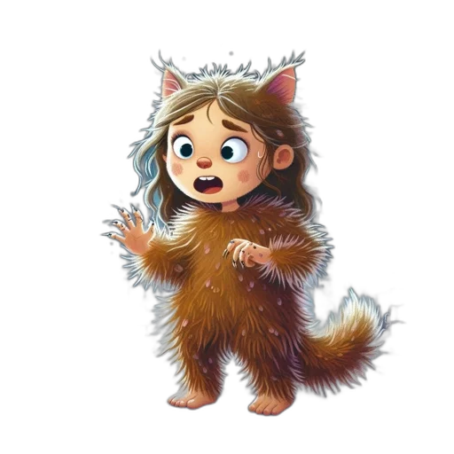 creature, animal, staff, concept art, 3d render, fantasy art, watercolor, young transparent PNG cut-out