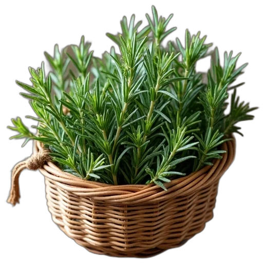 crown, food, 3d render, photorealistic, green, wicker, basket, filled transparent PNG cut-out