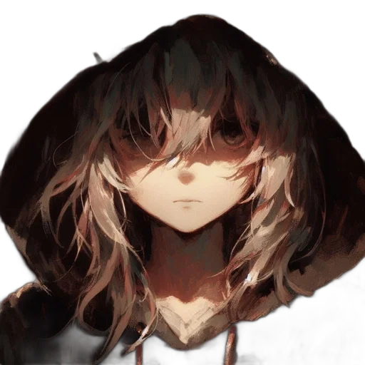 jacket, face, mask, hair, pixel art, concept art, anime, photorealistic transparent PNG cut-out