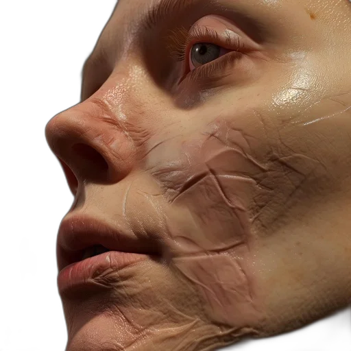 face, mask, creature, crown, photorealistic, 3d render, concept art, cyberpunk transparent PNG cut-out
