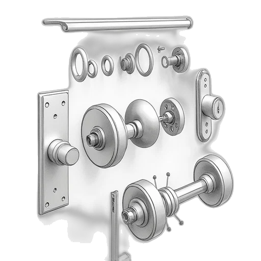 jewelry, furniture, 3d render, exploded transparent PNG cut-out