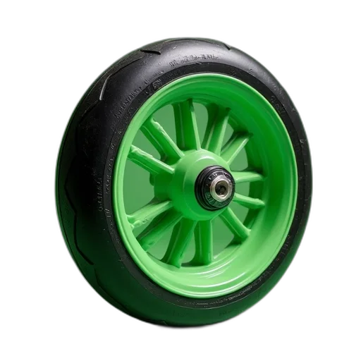 weapon, shoes, car, umbrella, 3d render, green, black, scooter transparent PNG cut-out