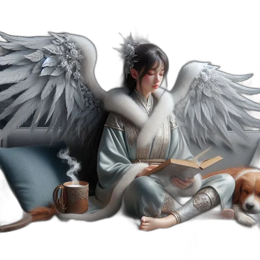 fantasy art, photorealistic, concept art, oil painting, inside, dimly, lit, room transparent PNG cut-out