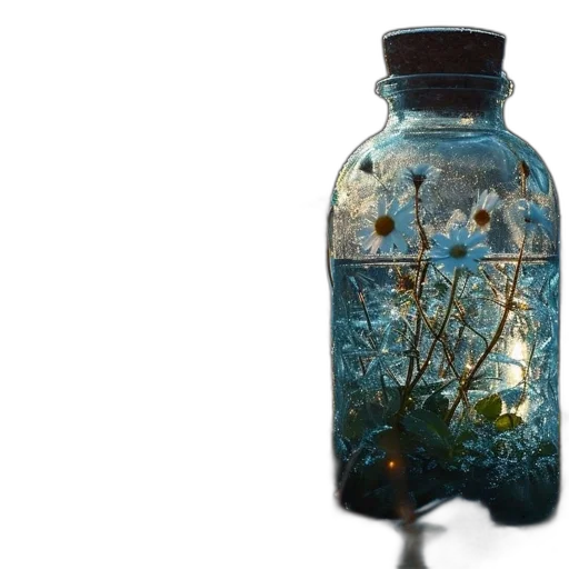 bottle, dress, watercolor, photorealistic, concept art, 3d render, underwater, outer space transparent PNG cut-out