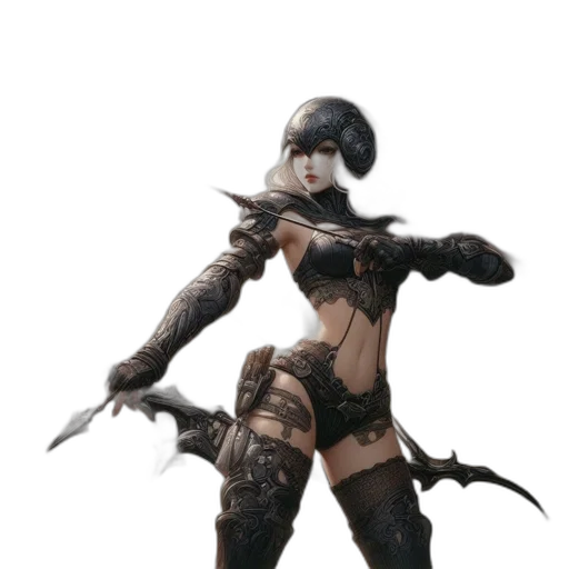weapon, sword, staff, concept art, fantasy art, 3d render, comic book art, dark transparent PNG cut-out