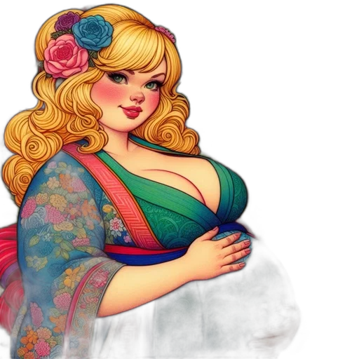 dress, fantasy art, concept art, pixel art, watercolor, colorful, pregnant, woman transparent PNG cut-out