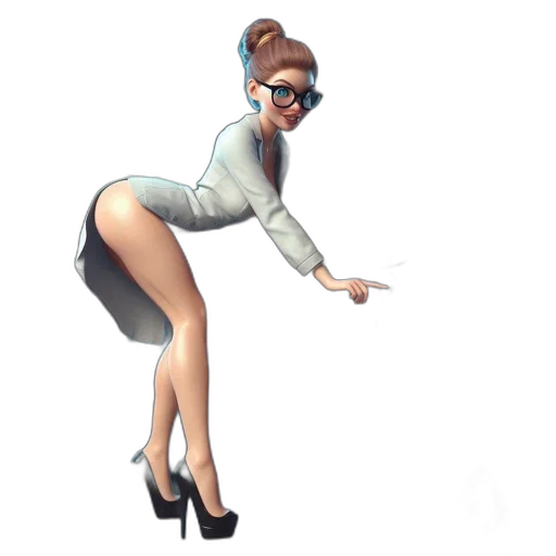 staff, dress, concept art, cartoon, pixel art, 3d render, lab, clad transparent PNG cut-out