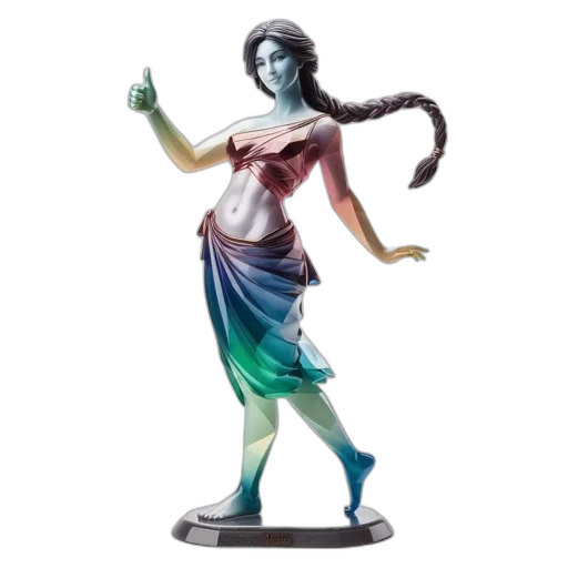 concept art, fantasy art, 3d render, detailed, figurine, portrays, female, figure transparent PNG cut-out