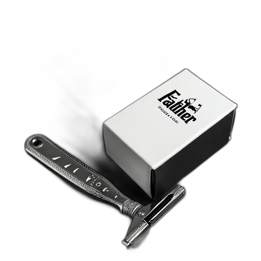 staff, weapon, black, white, razor, metallic, handle, displayed transparent PNG cut-out