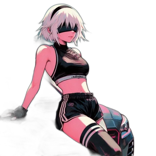 robot, jacket, weapon, dress, cyberpunk, concept art, anime, watercolor transparent PNG cut-out