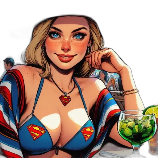 jewelry, dress, face, comic book art, cartoon, concept art, fantasy art, woman transparent PNG cut-out
