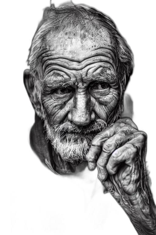 face, animal, pencil sketch, photorealistic transparent PNG cut-out