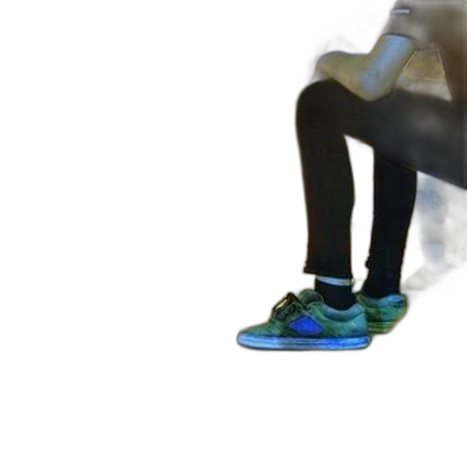 shoes, creature, jacket, mask, 3d render, concept art, vaporwave, photorealistic transparent PNG cut-out
