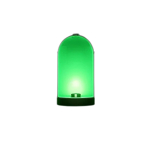 bottle, 3d render, green, lanternation transparent PNG cut-out