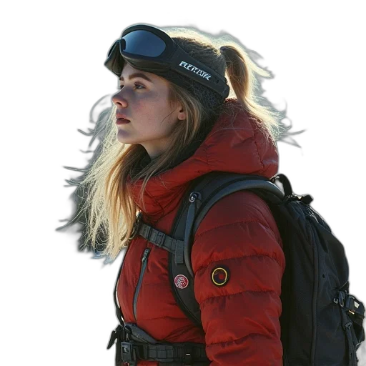 jacket, hat, staff, face, photorealistic, concept art, trekkings, trek transparent PNG cut-out