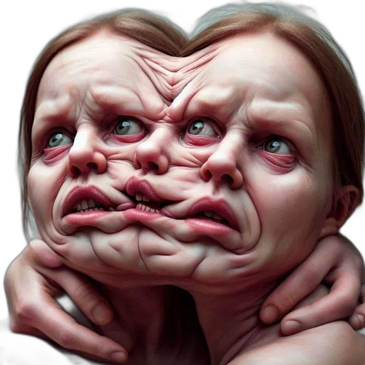 face, mask, creature, photorealistic, concept art, 3d render, comic book art, digitally transparent PNG cut-out
