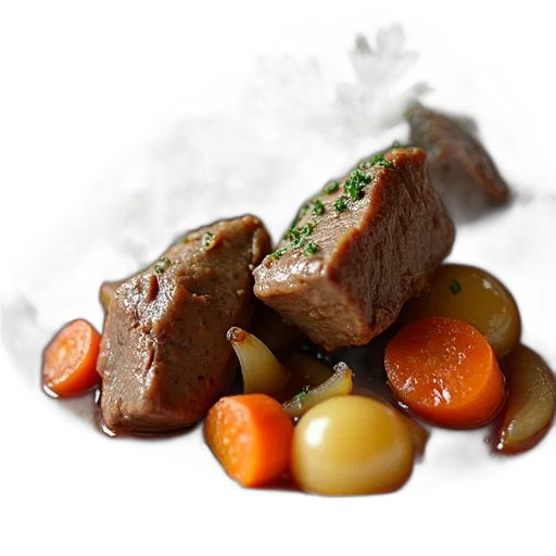 food, photorealistic, 3d render, close-up, view, plate, filled, hearty transparent PNG cut-out