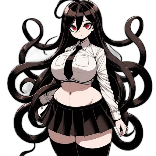hair, staff, creature, dress transparent PNG cut-out