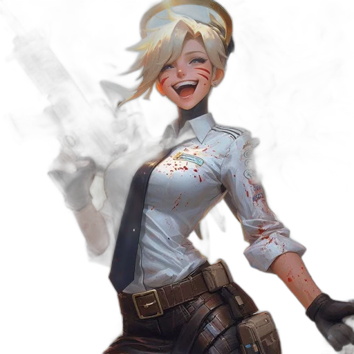 staff, weapon, face, jacket, concept art, fantasy art, comic book art, photorealistic transparent PNG cut-out