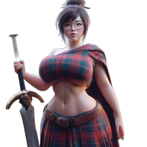 sword, staff, weapon, dress, fantasy art, concept art, 3d render, comic book art transparent PNG cut-out
