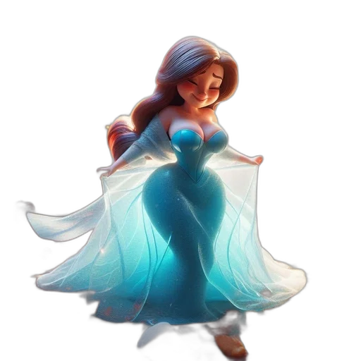 dress, concept art, 3d render, fantasy art transparent PNG cut-out