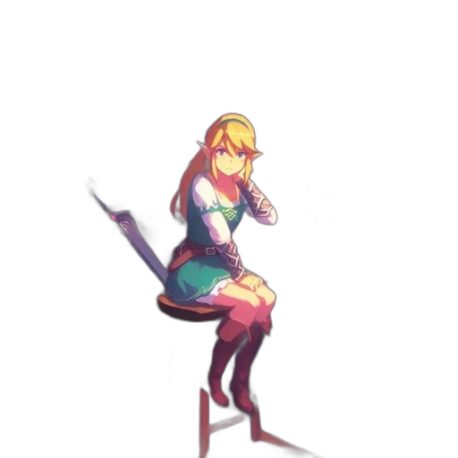 dress, sword, staff, weapon, pixel art, concept art, anime, 3d render transparent PNG cut-out