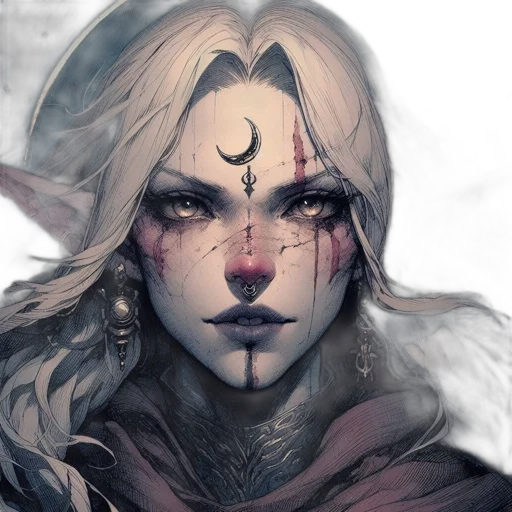 face, mask, dragon, staff, fantasy art, concept art, watercolor, comic book art transparent PNG cut-out
