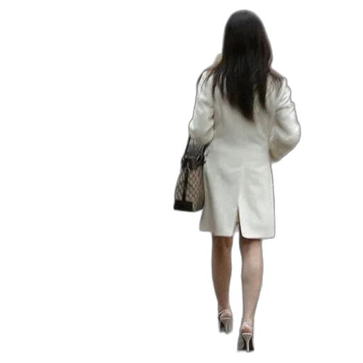 jacket, dress, staff, hair transparent PNG cut-out
