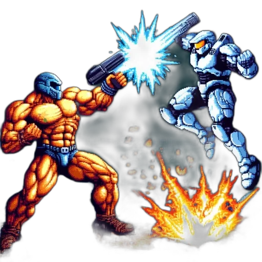 pixel art, concept art, comic book art, fantasy art, fire, outer space, blue, pixel transparent PNG cut-out