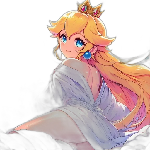 crown, dress, watercolor, pixel art, concept art, anime, golden, pastel transparent PNG cut-out