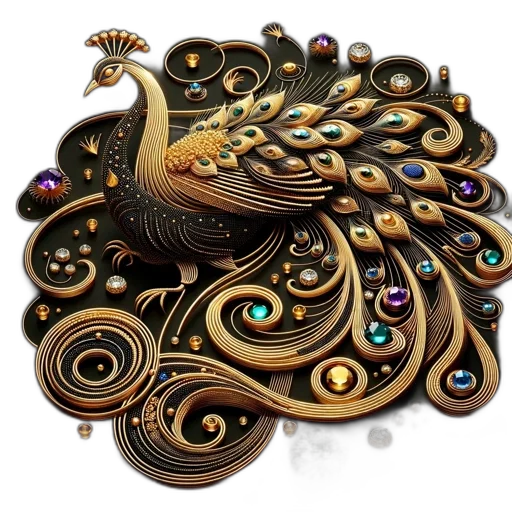 jewelry, crown, dragon, hair, fantasy art, photorealistic, concept art, 3d render transparent PNG cut-out