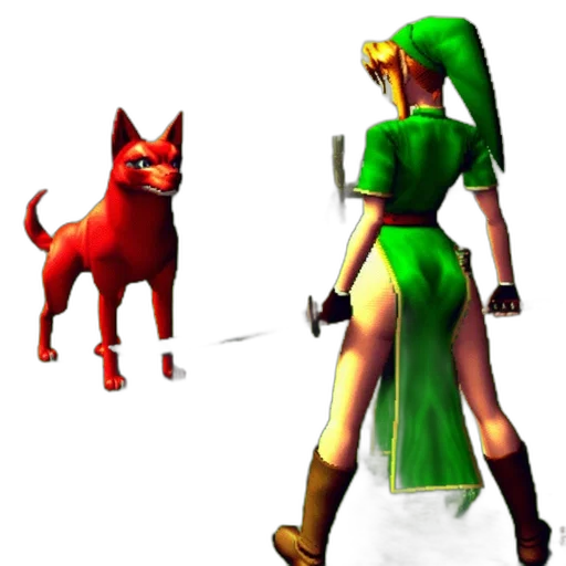 staff, animal, weapon, dress, concept art, 3d render, pixel art, fantasy art transparent PNG cut-out
