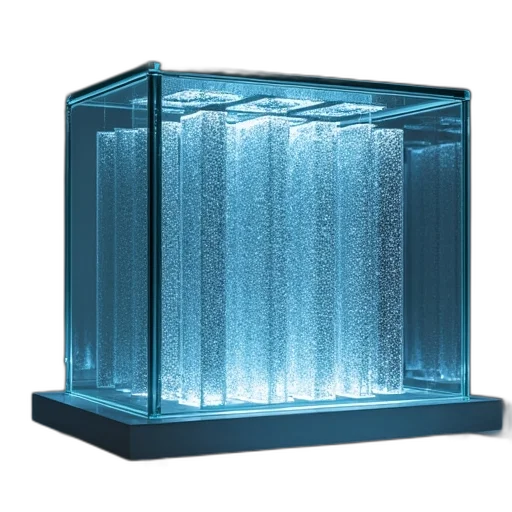 furniture, jewelry, bottle, 3d render, concept art, underwater, neon lights, blue transparent PNG cut-out