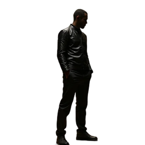 jacket, staff, concept art, 3d render transparent PNG cut-out