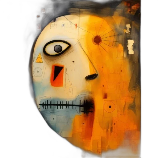 mask, face, robot, creature, concept art, fantasy art, photorealistic, comic book art transparent PNG cut-out