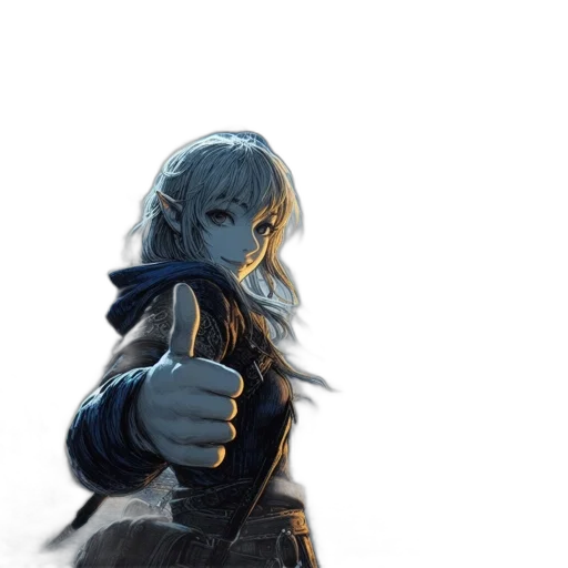 sword, weapon, staff, face, concept art, fantasy art, 3d render, anime transparent PNG cut-out
