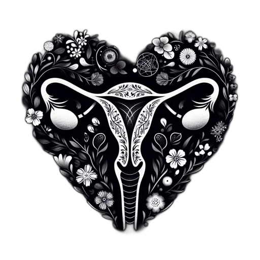 jewelry, monochromatic, artwork, features, heart, shape, containing, detailed transparent PNG cut-out