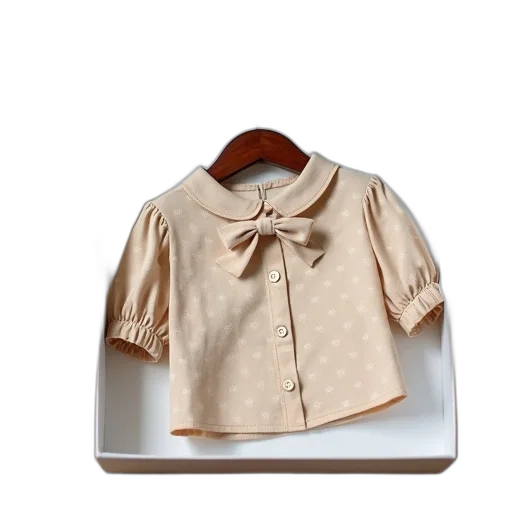jacket, dress, 3d render, earth tones, golden, pastel, beige, polka transparent PNG cut-out