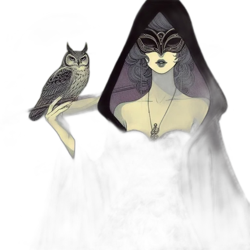 mask, jewelry, dress, crown, fantasy art, concept art, watercolor, comic book art transparent PNG cut-out