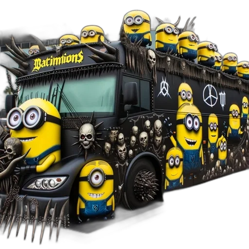 car, weapon, concept art, 3d render, cyberpunk, cartoon, rock, bus transparent PNG cut-out