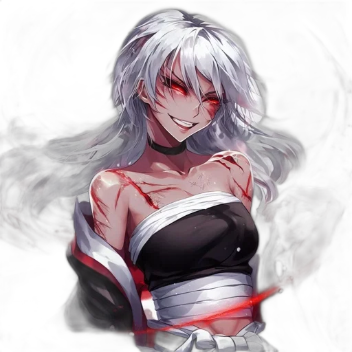 face, robot, weapon, dress, anime, concept art, fantasy art, pixel art transparent PNG cut-out