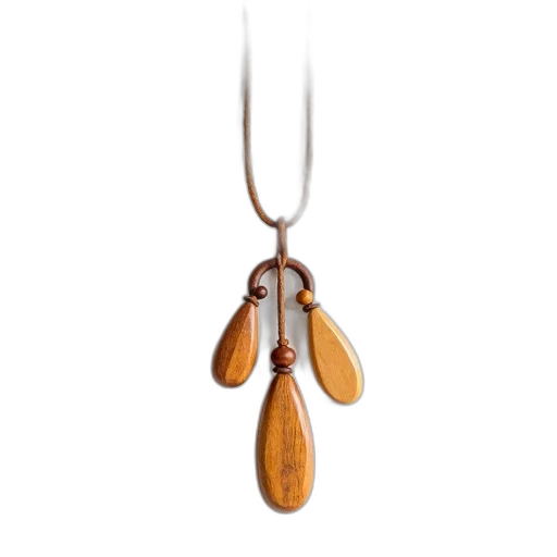 jewelry, staff, wooden, necklace, large, pendant, two, smaller transparent PNG cut-out