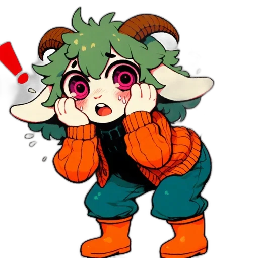 creature, jacket, animal, staff, pixel art, concept art, anime, cartoon transparent PNG cut-out